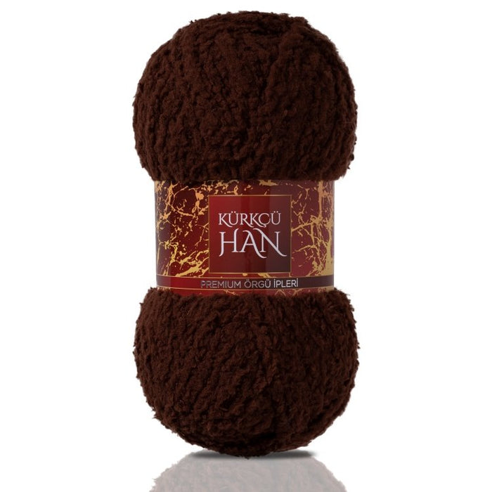 KÜRKÇÜ HAN PRENSES 100GR 160MT ÖRGÜ İPİ KAHVERENGİ