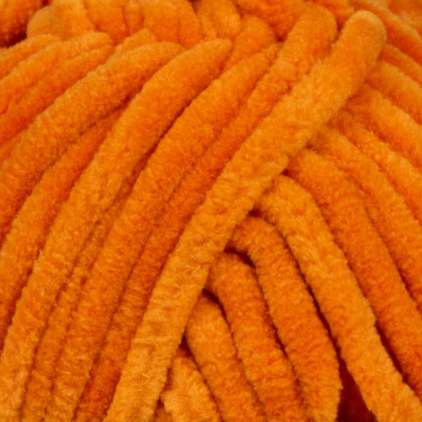 Kadife Örgü İpi 50gr %100 Polyester Yumuşak Pofuduk Turuncu