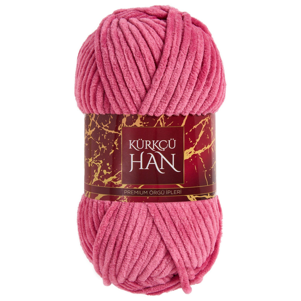 Kadife Örgü İpi 50gr %100 Polyester Yumuşak Pofuduk Gül Kurusu