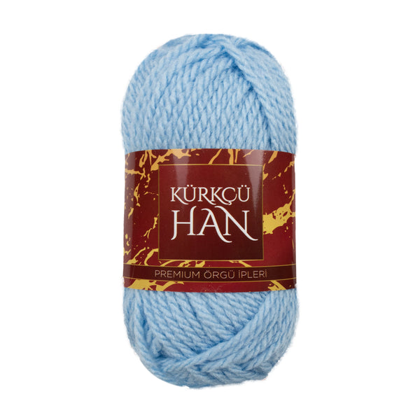 Kürkçü Han Boni %100 Akrilik Örgü İpi 35g 59m 4’lü Paket Saks Mavisi