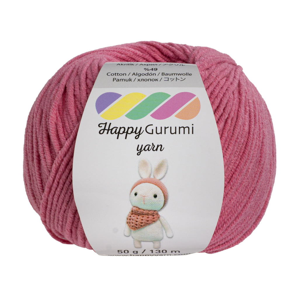 Happy Gurumi Amigurumi Örgü İpi 50gr 130mt Şeker Pembe