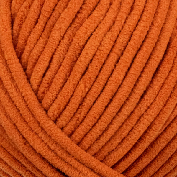 Kadife Örgü İpi 50gr %100 Polyester Yumuşak Pofuduk Bakır Turuncu