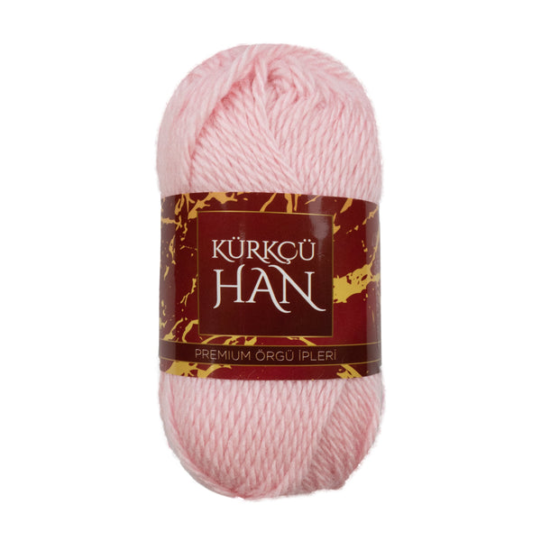 Kürkçü Han Boni %100 Akrilik Örgü İpi 35g 59m 4’lü Paket Bebek Pembesi