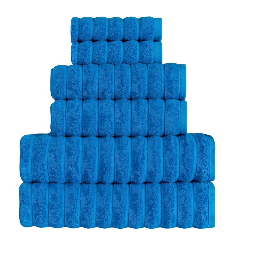 Beribo Cloud %100 Pamuk Türk Havlu Seti 6 Parça 620 GSM (Fransız Mavisi)
