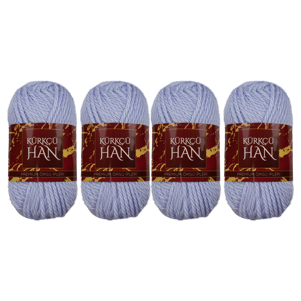 Kürkçü Han Boni %100 Akrilik Örgü İpi 35g 59m 4’lü Paket Leylak
