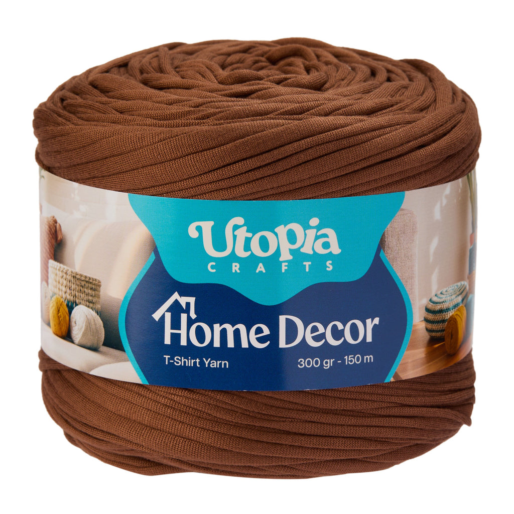 Home Decor T-Shirt Yarn 300g 150m %100 Mikrofiber Polyester - Çikolata Kahvesi