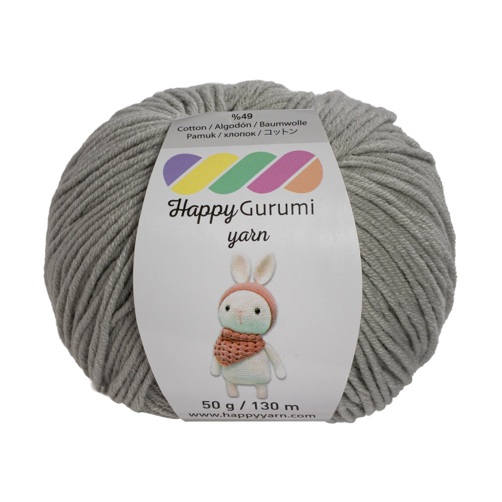Happy Gurumi Amigurumi Örgü İpi 50gr 130mt Açık Gri