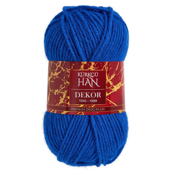 Kürkçü Han Dekor El Örgü İpi 3'lü Paket 100gr 100m Mavi