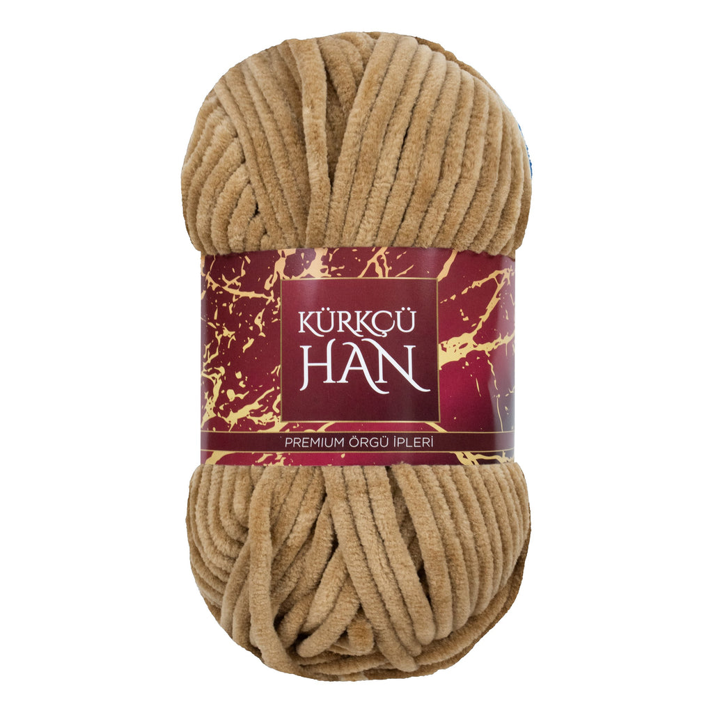 Kürkçü Han Kadife 100GR 95MT Örgü İpi Deve Tüyü