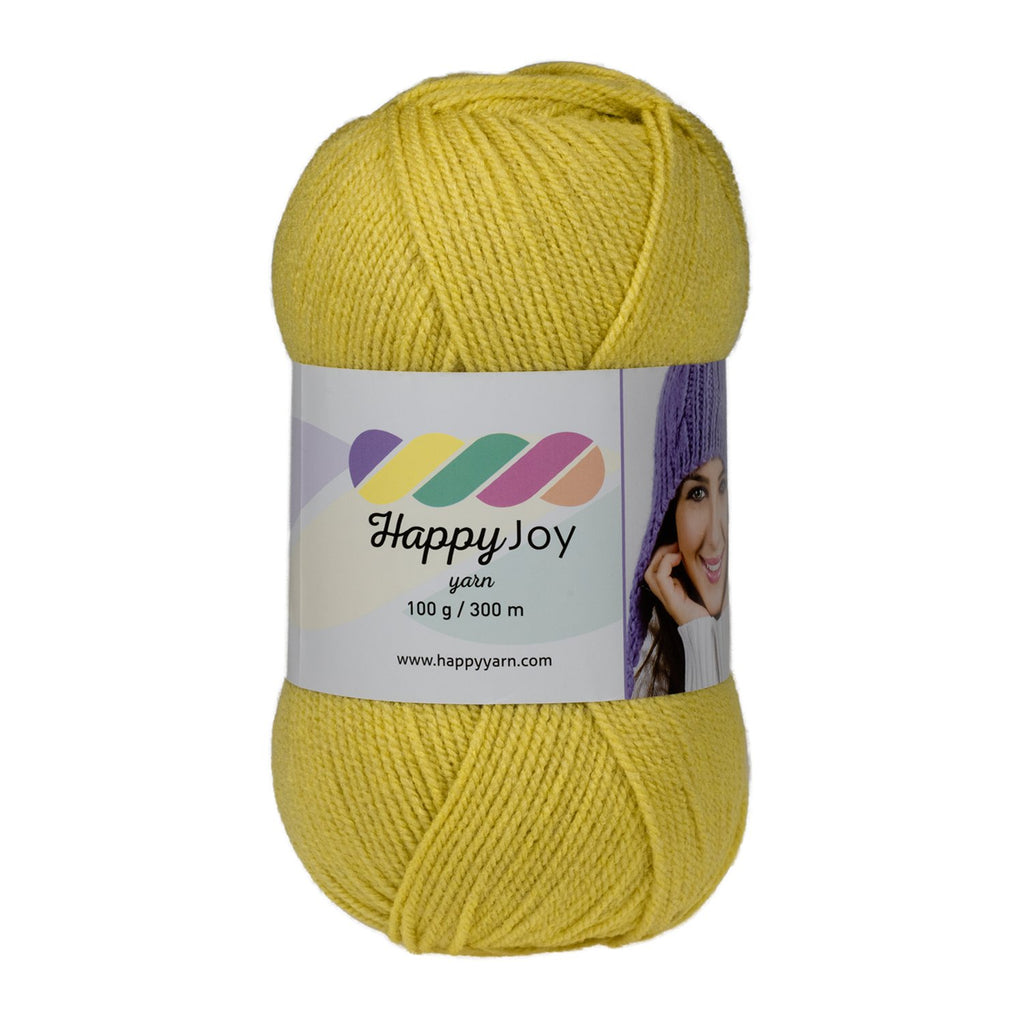 Kürkçü Han Happy Joy 100gr 300m El Örgü İpi Sarı HJ084