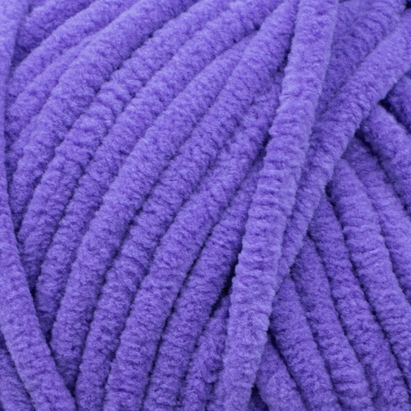 Kadife Yün Koyu Lavanta 100gr %100 Polyester Yumuşak Pofuduk Örgü İpi