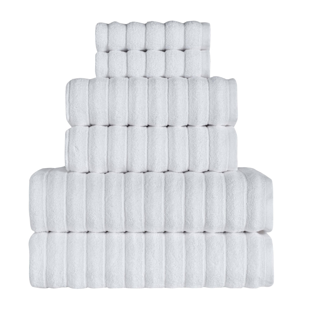 Beribo Cloud %100 Pamuk Türk Havlu Seti 6 Parça 620 GSM (Alp Beyazı)