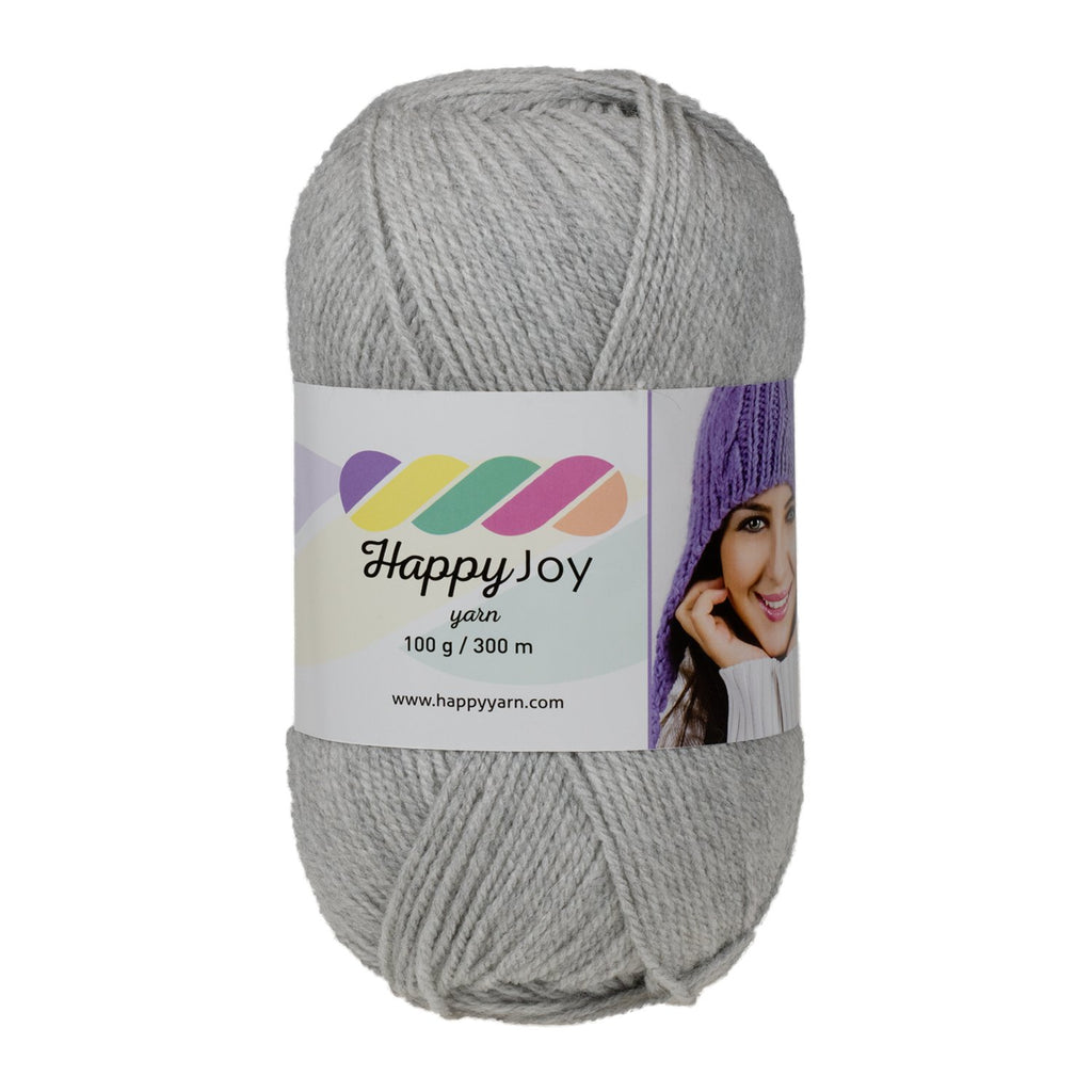 Kürkçü Han Happy Joy 100gr 300m El Örgü İpi Açık Gri HJ066