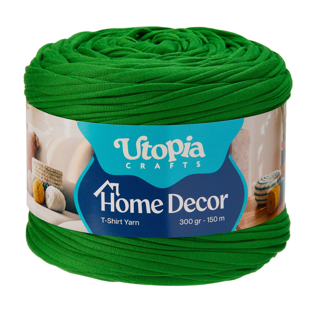 Home Decor T-Shirt Yarn 300g 150m %100 Mikrofiber Polyester - Çimen Yeşili