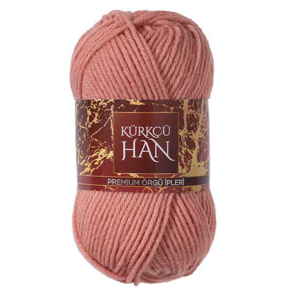 Kürkçü Han Dekor El Örgü İpi 3'lü Paket 100gr 100m Gül Kurusu