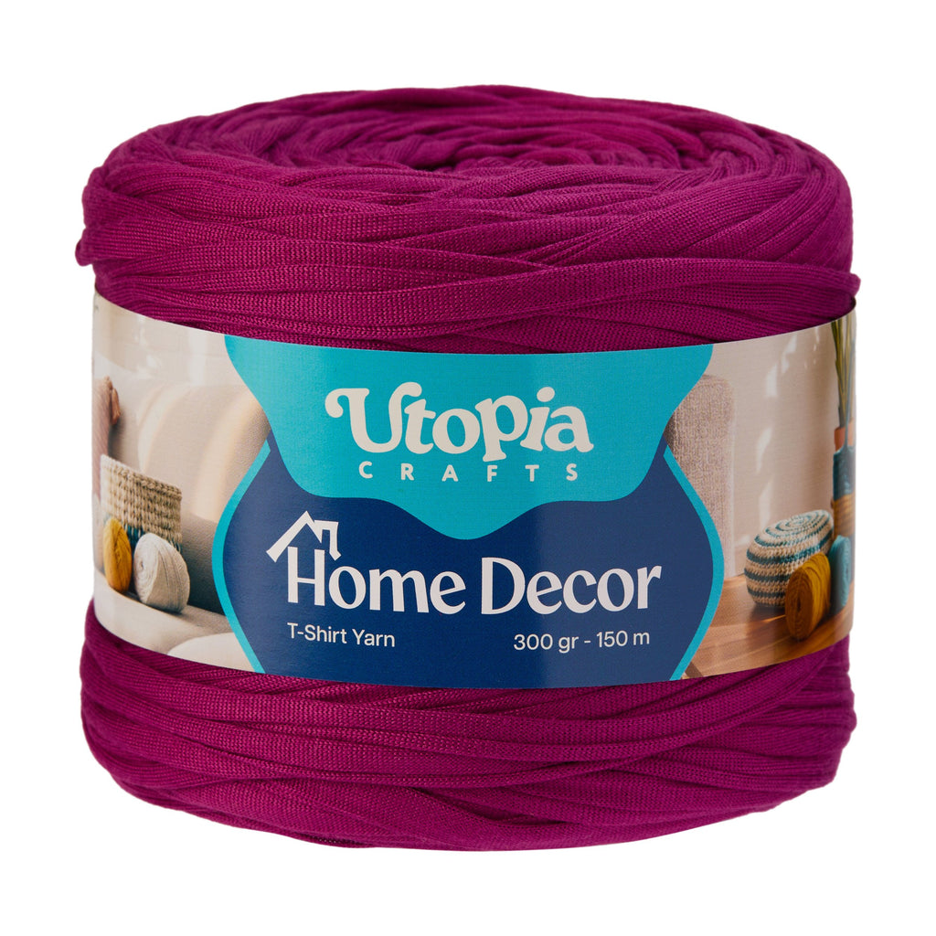 Home Decor T-Shirt Yarn 300g 150m %100 Mikrofiber Polyester - Mürdüm