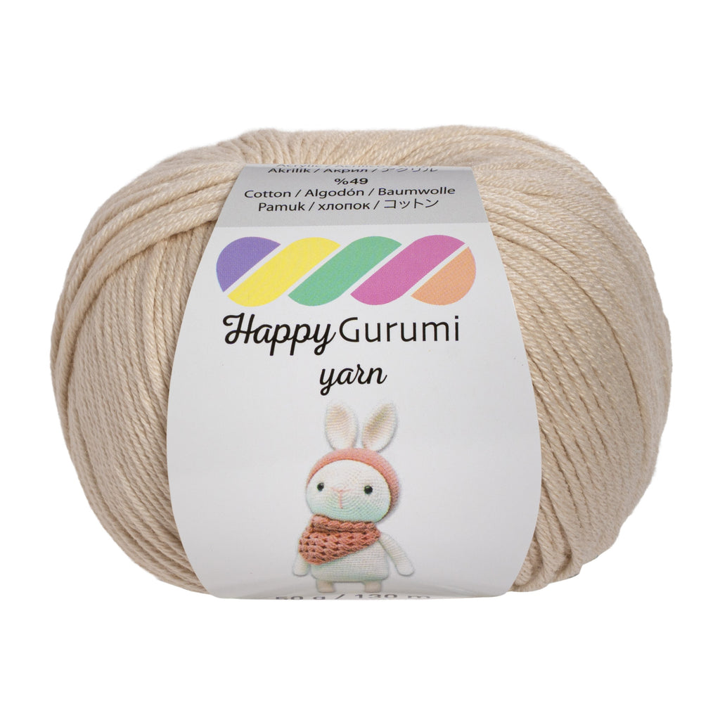 Happy Gurumi Amigurumi Örgü İpi 50gr 130mt Krem