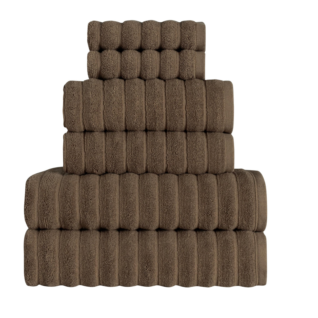 Beribo Cloud %100 Pamuk Türk Havlu Seti 6 Parça 620 GSM (Trüf Kahvesi)