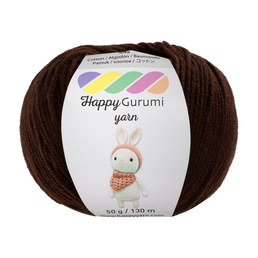 Happy Gurumi Amigurumi Örgü İpi 50gr 130mt Koyu Kahverengi