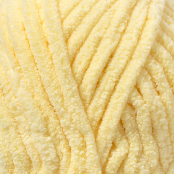 Kürkçü Han Lüks Kadife 100gr 60m El Örgü İpi Pastel Sarı
