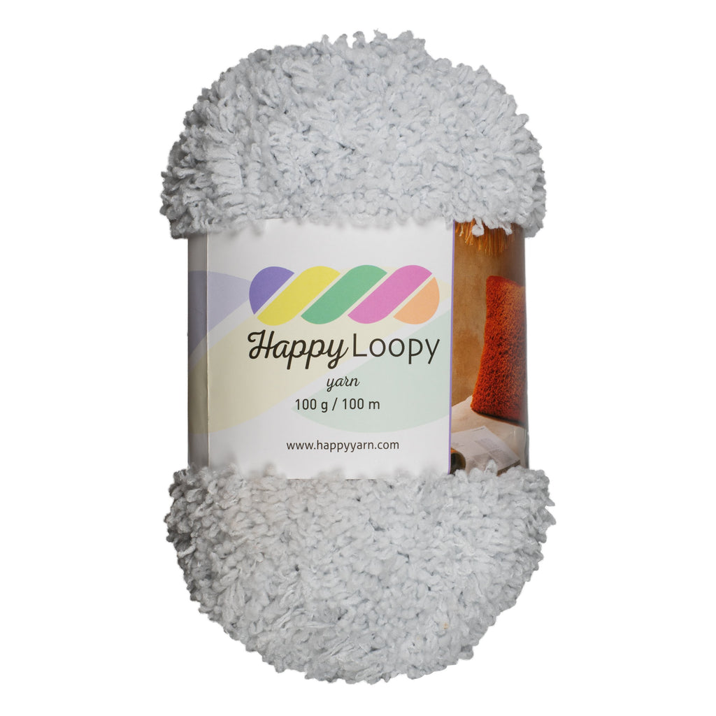 Happy Loopy Yarn - 100g / 100m | %100 Polyester Buklet Örgü İpi - Buz Mavisi