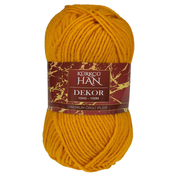 Kürkçü Han Dekor El Örgü İpi 3'lü Paket 100gr 100m Mango