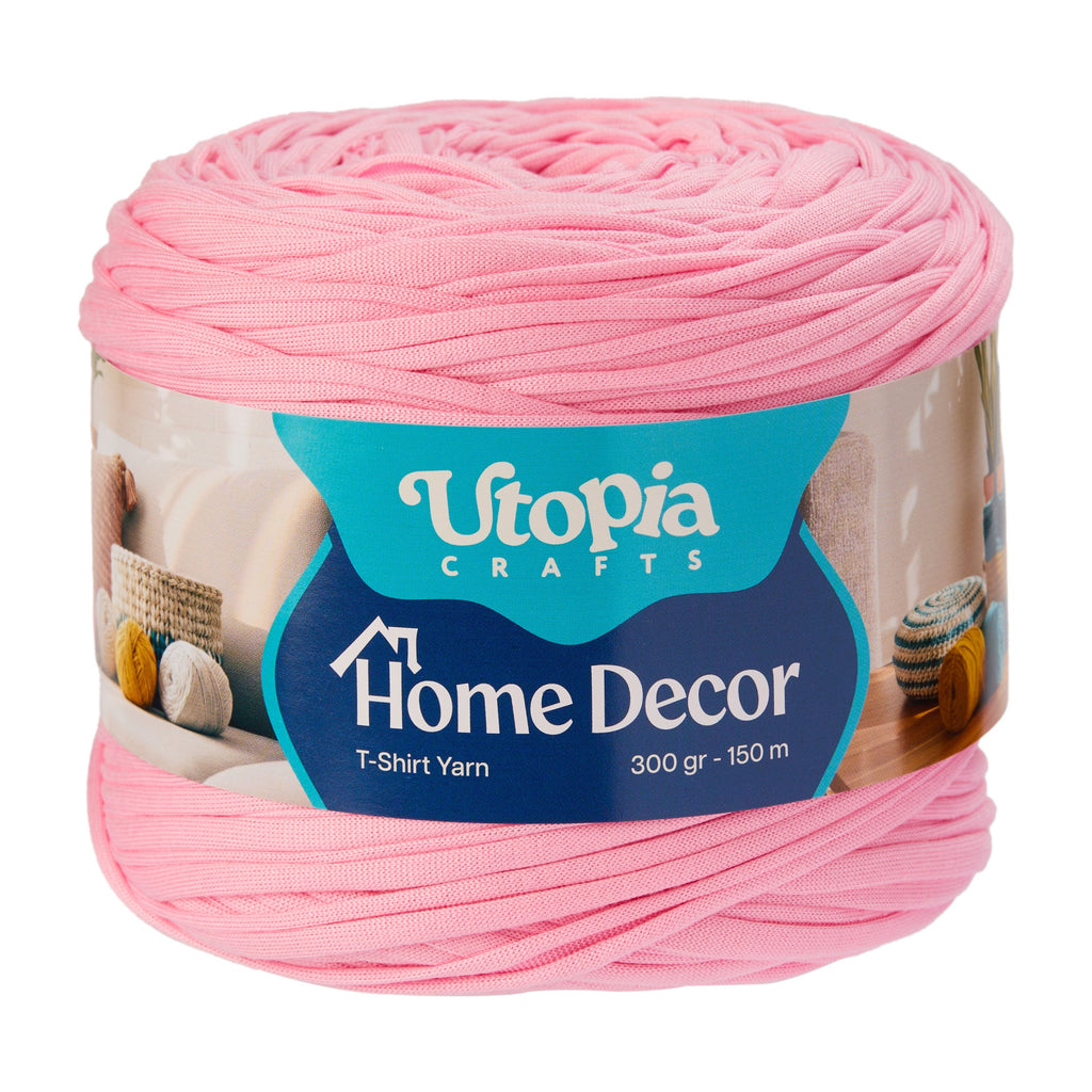 Home Decor T-Shirt Yarn 300g 150m %100 Mikrofiber Polyester - Pastel Pembe