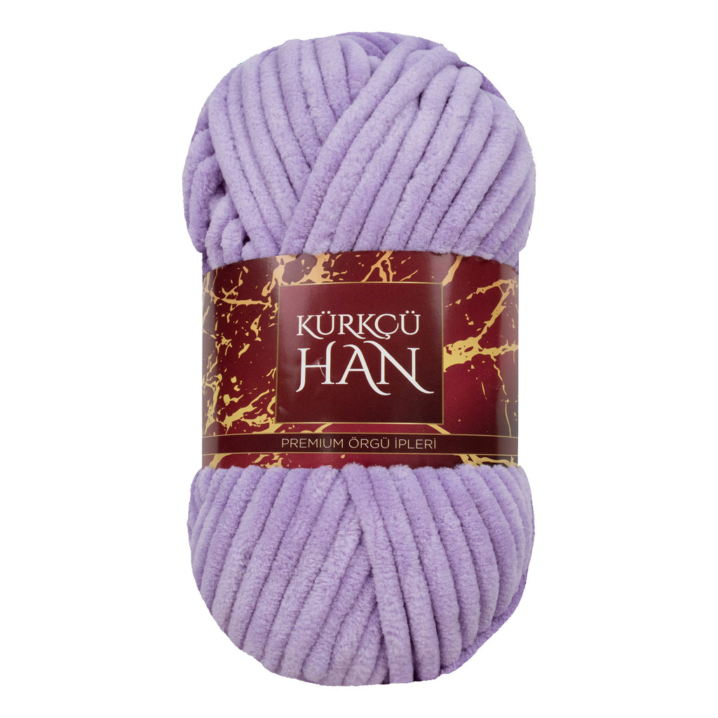 Kürkçü Han Kadife 100GR 95MT Örgü İpi Açık Lila