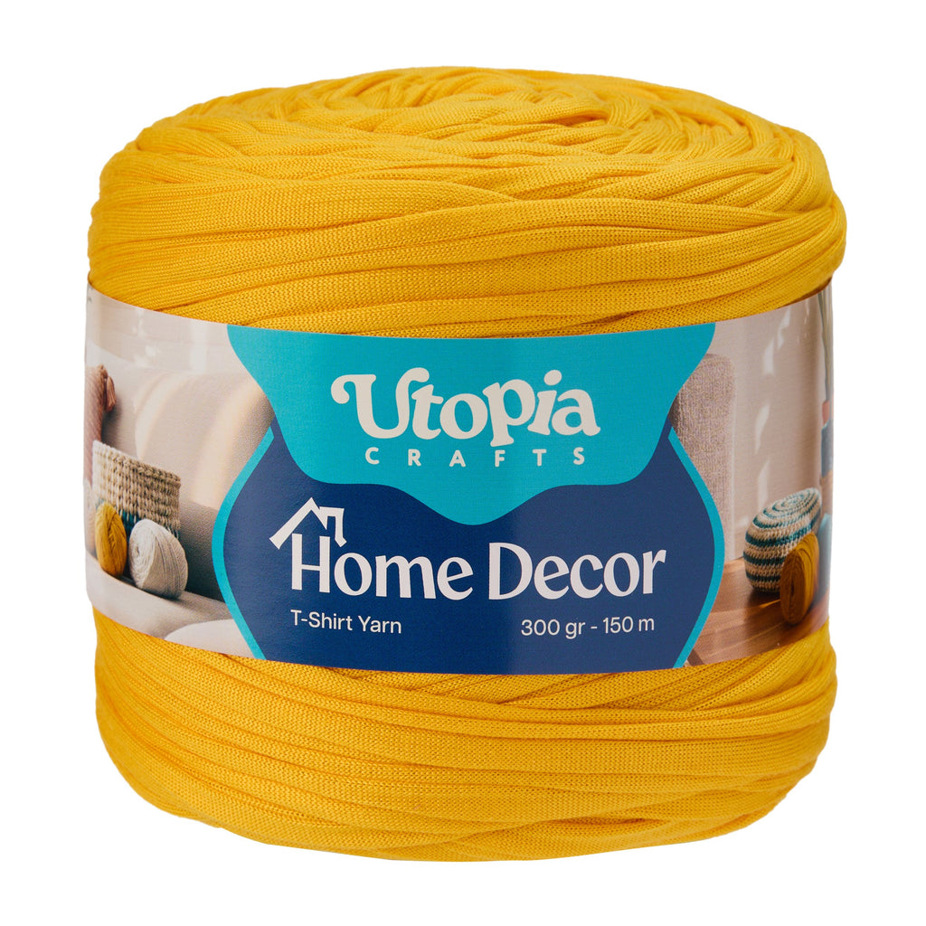 Home Decor T-Shirt Yarn 300g 150m %100 Mikrofiber Polyester - Ayçiçeği Sarısı