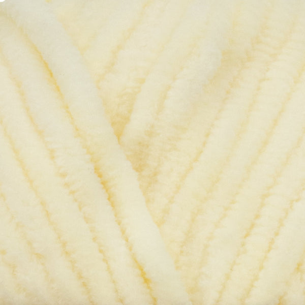 Kadife Örgü İpi 50gr %100 Polyester Yumuşak Pofuduk Krem Sarı