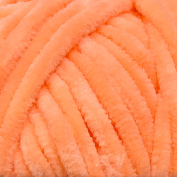 Kadife Örgü İpi 50gr %100 Polyester Yumuşak Pofuduk Açık Turuncu