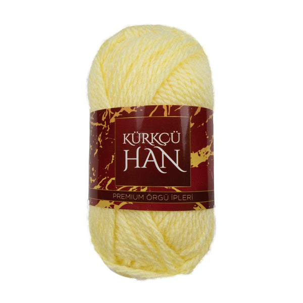 Kürkçü Han Boni %100 Akrilik Örgü İpi 35g 59m 4’lü Paket Açık Sarı