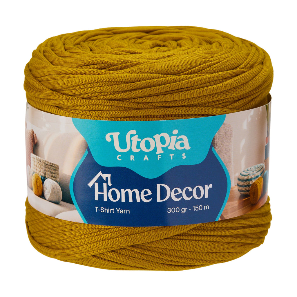 Home Decor T-Shirt Yarn 300g 150m %100 Mikrofiber Polyester - Hardal Sarısı
