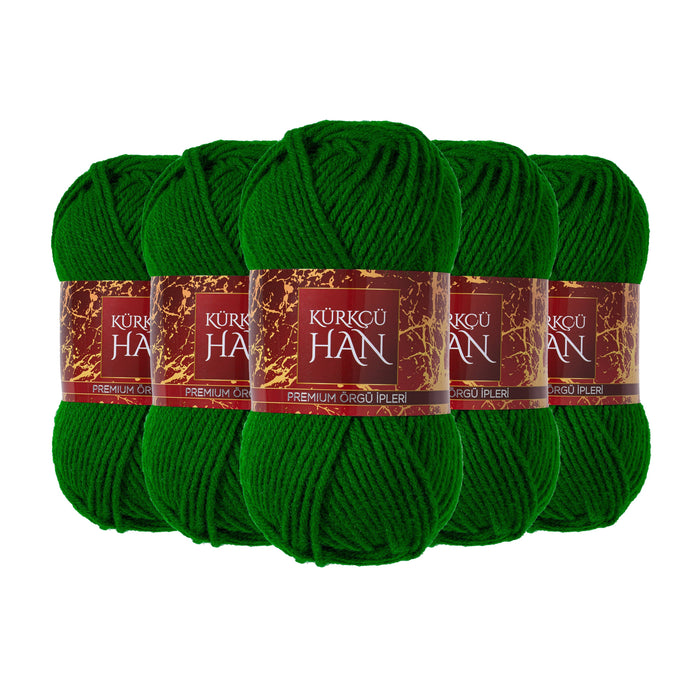 Kürkçü Han Dekor El Örgü İpi 5'li Paket Yeşil