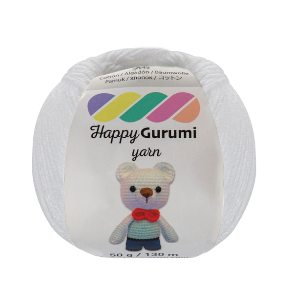 Happy Yarn Happy Gurumi White Amigurumi Knitting Yarn 50gr 130m 5 Pack