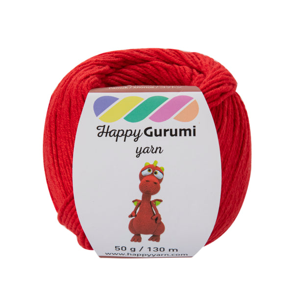 Happy Yarn Happy Gurumi Red Amigurumi Knitting Yarn 50gr 130m 5 Pack
