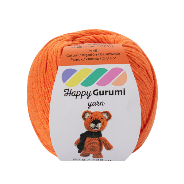 Happy Yarn Happy Gurumi Orange Amigurumi Knitting Yarn 50gr 130m 5 Pack