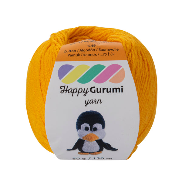 Happy Yarn Happy Gurumi Mustard Amigurumi Knitting Yarn 50gr 130m 5 Pack
