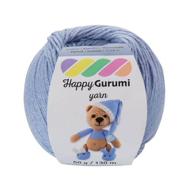 Happy Gurumi Mavi Amigurumi Örgü İpi 50gr 130mt 5'li Paket