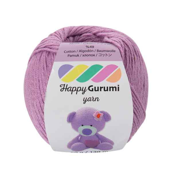 Happy Yarn Happy Gurumi Purple Amigurumi Knitting Yarn 50gr 130m 5 Pack