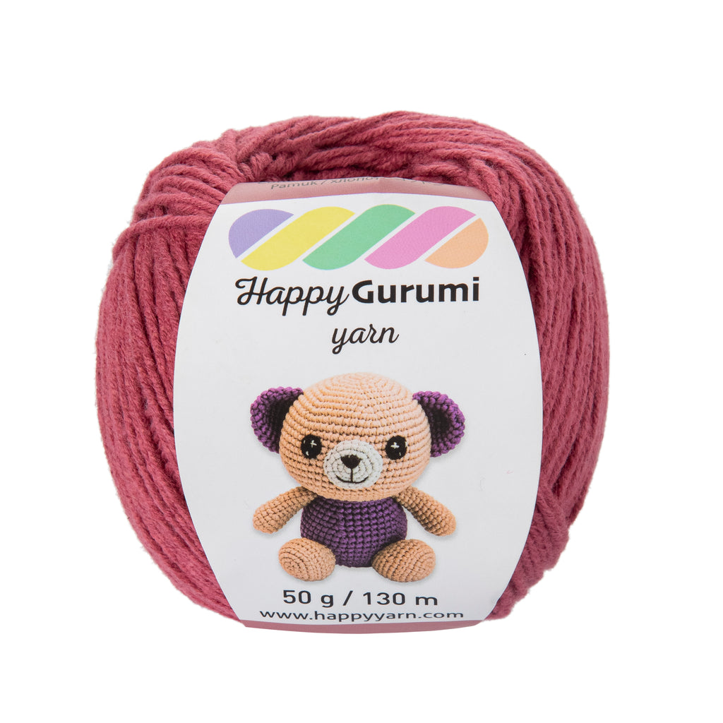 Happy Yarn Happy Gurumi Plum Amigurumi Knitting Yarn 50gr 130m