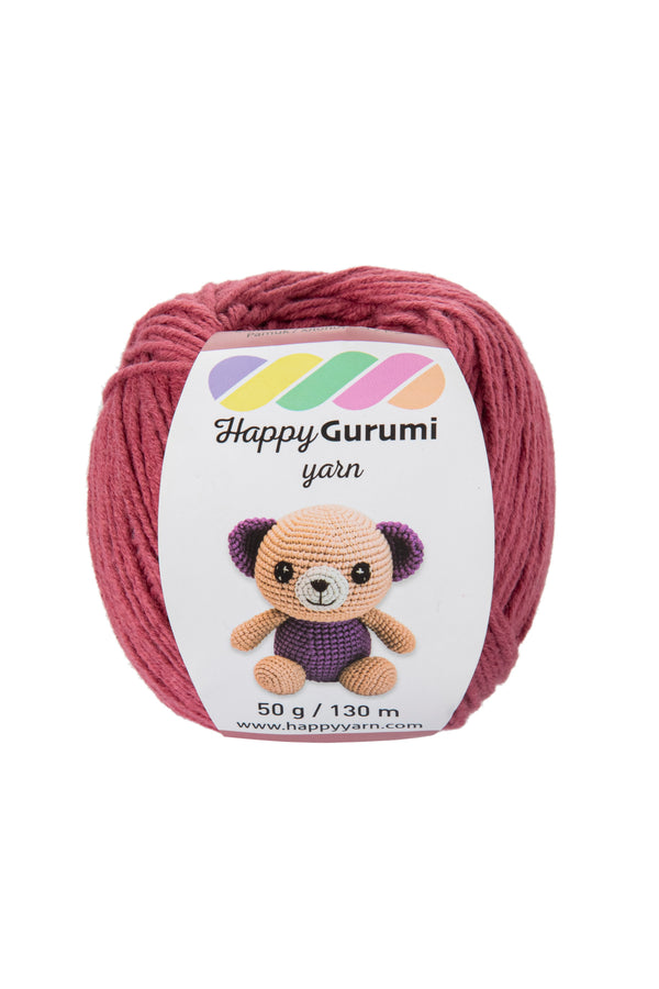 Happy Yarn Happy Gurumi Plum Amigurumi Knitting Yarn 50gr 130m 5 Pack