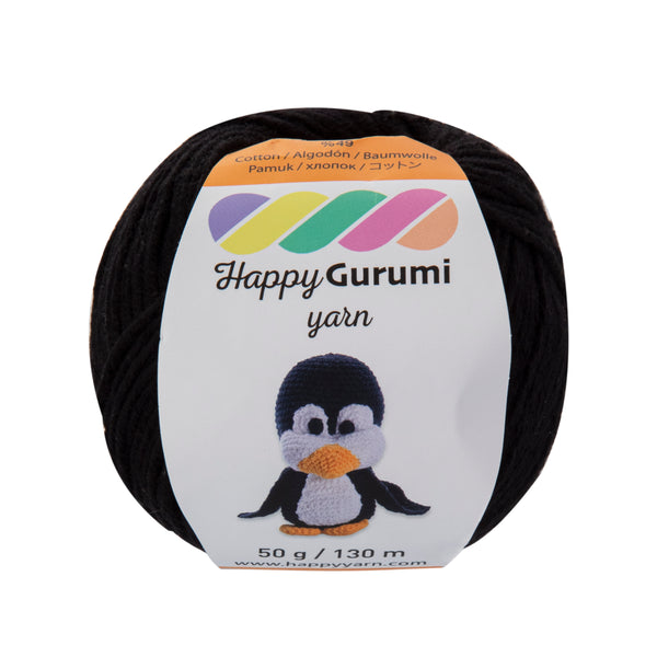 Happy Yarn Happy Gurumi Black Amigurumi Knitting Yarn 50gr 130m 5 Pack