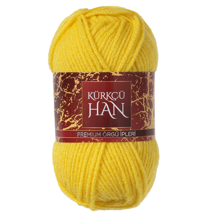 Kürkçü Han Dekor El Örgü İpi 5'li Paket Sarı